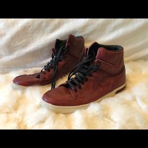 Converse x John Varvatos Leather Sneakers - Red